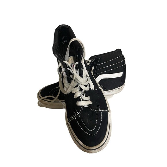 Vans SK8-HI High Top Skate Shoes Mens Size 7 Women's 8.5 Black White Casual - Picture 15 of 16